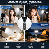 JIXIO Lumière d'appoint LED zoomable 4 couleurs 15W CRI96+ 3.6V, éclairage portable pour films, photographie, vidéo et diffusion en direct