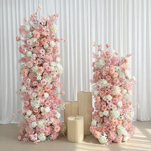 <span class=keywords><strong>Arco</strong></span> de Flores Artificiales Clásico con Flores Rosadas, Conjunto Floral para Decoración de Ceremonias de Boda, Fondo para Propuesta de Matrimonio - Product Image 1