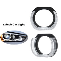 5d cristal ange yeux couverture intégrée 2.5 simple double couleurs voiture Led projecteur lentille décorative carénages clignotant fonction