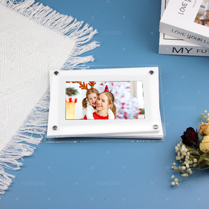 Cadre photo numérique transparent en acrylique <span class=keywords><strong>NFT</strong></span> de 7 pouces avec logo personnalisé, album intelligent coloré avec fonction de lecture vidéo en mouvement - Product Image 1