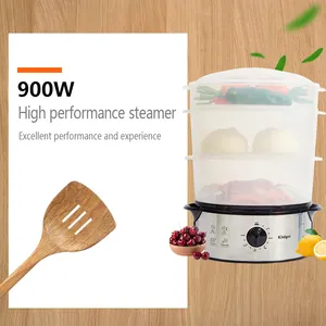 Electric food steamer cooker 12L Chinese mainland 3 layer stainless steel electric steamer electric fish steamer
