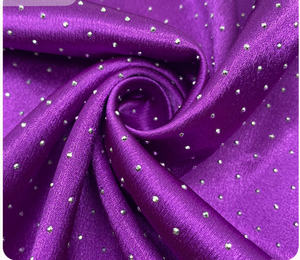 Kain Satin kristal dengan manik-manik berlian imitasi untuk gaun malam pernikahan mode & pakaian pesta - Product Image 5