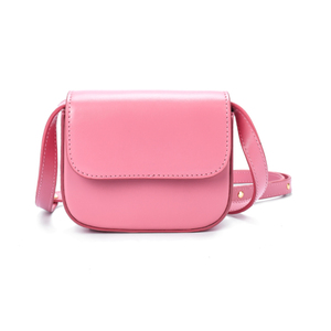 Bolso Bandolera de Cuero Genuino a la Moda, Elegante Bolso Bandolera Rosa para Mujer, Bolso de Maquillaje Portátil para Chicas - Product Image 1
