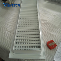 Diffuseur d'air de plafond en aluminium à grille linéaire rectangulaire à simple déflection, moderne et durable, pour ventilation CVC et retour d'air
