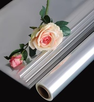 Papier de soie OPP anti-poussière pour emballage floral, doublure transparente pour bouquets, cellophane