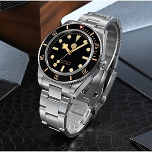 Montre de luxe pour homme San Martin SN0008-G, 40 mm, classique, rétro, plongeur, PT5000, automatique, mécanique, saphir, étanche 200 m - Product Image 3