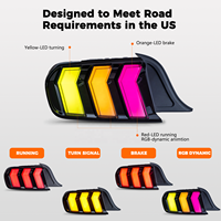 Ensemble de feu arrière Led DK Motion pour Ford Mustang GT350 GT500 RGB voiture modifiée feux arrière Led feu arrière 2015-2023