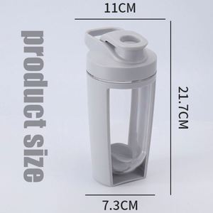 Vaso Mezclador de Plástico Portátil de 500 ml (17 oz) con Logotipo Personalizado, para Batidos de Proteínas, Gimnasio, Fitness, Deportes, Regalo, Botella Mezcladora de Agua de Plástico - Product Image 2