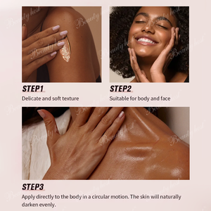 Crème bronzante à base de plantes de haute qualité 60g Lotion de soin corporel naturelle biologique Longue durée Autobronzante sans soleil pour hommes - Product Image 5