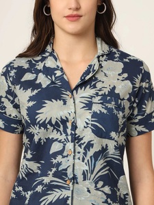 Perfect Design Floral Cotton Pajama Set Handblock Print Sleepwear Women's Nightwear Solid Colour Wholesale Price Available - Product Image 5