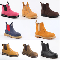 Chaussures Goodyear welted en cuir Crazy Horse, bottes de sécurité, bottes Chelsea