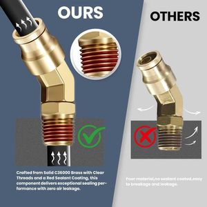 Raccords à compression en laiton C36000 DOT, raccords rapides, <span class=keywords><strong>tuyau</strong></span> de <span class=keywords><strong>frein</strong></span> pneumatique haute pression, <span class=keywords><strong>raccord</strong></span> à compression pour camion et remorque - Product Image 5