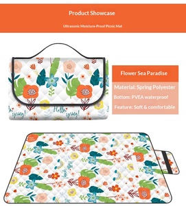 Tapis <span class=keywords><strong>de</strong></span> pique-nique, camping et plage JIAWEI, nouveau style, ultrasonique, style dessin animé, antidérapant, imperméable, anti-humidité, en polyester, non gonflable - Product Image 3