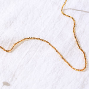 工場メーカーステンレス鋼18K金メッキツイストチェーンロープチェーンネックレスジュエリーリンクチェーンネックレス女性用 - Product Image 3