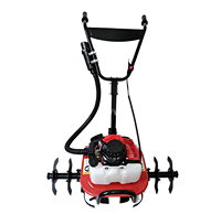 Micro-cultivateur rotatif multifonctionnel à essence 63cc, robuste, largeur de coupe 400 mm, en métal