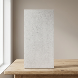 Edgar White Micro Cement Porcelain <b>Tiles</b> 24x48 Inch Matte Floor Wall Collection - Product Image 1