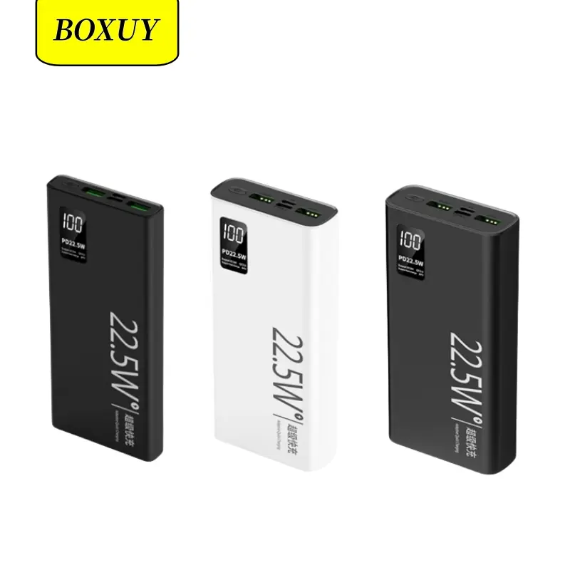 PD20w سوبر شحن سريع قوة البنك 30000mah المزدوج USB TYPE-C ثنائي الاتجاه شحن 22.5W المحمولة 20000mah تجدد Powerbank 10000 mah