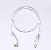 12V 2464 24AWG 2 núcleos USB a DC 5,5*2,1 MM Cable de carga