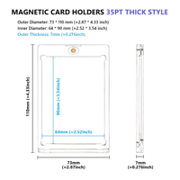 Étui de présentation pour cartes TCG sportives en plastique rigide de haute qualité 35PT, porte-cartes magnétique One Touch pour le jeu de cartes à collectionner Pokémon