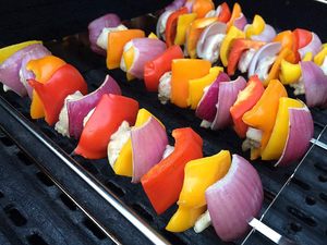 Cheap Wholesale Reusable Stainless Steel <b>Flat</b> Barbecue Skewers BBQ <b>Grilling</b> Accessories - Product Image 2