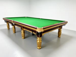 Mesa de billar de 12 pies, 5 piezas, pizarra de granito de 4 cm, base de madera maciza, patas de acero y plástico, nivelación de 20 puntos, accesorios completos - Product Image 1