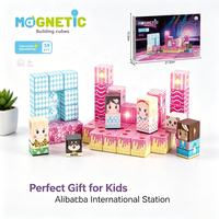 Juego de Bloques Magnéticos, Juguete Educativo STEM con Piezas Luminosas para Niños, Juguetes Magnéticos de Construcción Creativa