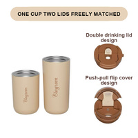 Mug de voyage isotherme en acier inoxydable à double paroi de 12 oz, très vendu, pour le bureau, isolation thermique de 12 à 24 heures