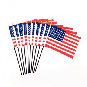 ธงชาติอเมริกาขนาดเล็กแบบมือถือ โพลีเอสเตอร์ ราคาส่ง ถูก - Product Image 3
