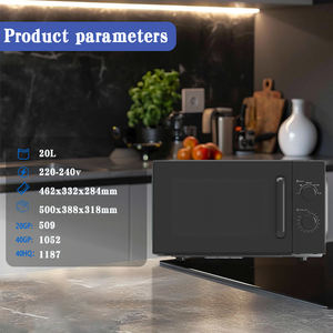 فرن ميكروويف أسود بسعة 20 لتر مع مقابض مزدوجة للأجهزة الكهربائية الميكانيكية المنزلية 20L فرن ميكروويف بموجة صغيرة - Product Image 5