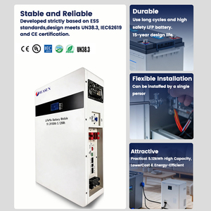 <span class=keywords><strong>Batterie</strong></span> LiFePO4 murale 51,2V 48V 200Ah 300Ah pour système de stockage d'énergie domestique, alimentation <span class=keywords><strong>solaire</strong></span> 5KWh 10KWh, alimentation de secours modulaire - Product Image 6