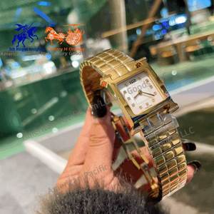 Reloj de Cuarzo de Lujo para Mujer, Marca H, con Esfera Cuadrada, Correa de Cuero Elegante, Movimiento Ronda, para Moda o Negocios - Product Image 3