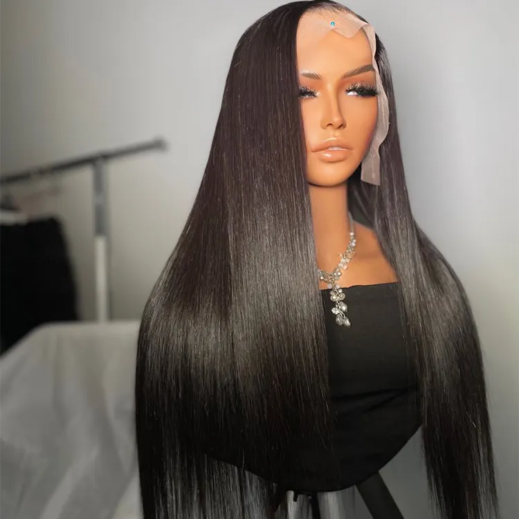 8A 9A 10A Grade 13X4 13X6 Virgin Bleached Knots Hd Lace Frontal Wig Raw Indian Human Hair Wigs