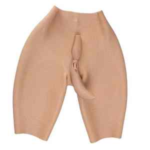 Silikon yapay vajina iç çamaşırı popo yastıklı külot kauçuk kalça pantolon Crossdresser için açık ön - Product Image 3
