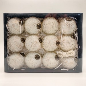 Handgemachtes 12-teiliges exquisites Weihnachtsmelonenball-Dekorations set für Zuhause und Party mit schwarzer Karten box und PVC-Abdeckung - Product Image 1