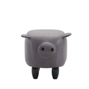 Luxury design knock down EX factory price cute sheep children furniture stool for massage animal ottoman stool