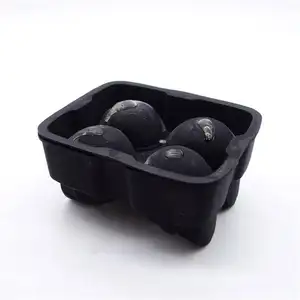 Black Ice Mold Easy Release Silicone Mold 4 Cute and Funny Ice for Whiskey Cocktails and Juice Beverages