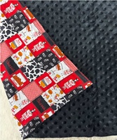 Couverture bébé personnalisée Babylovey en polaire Minky 30*40 pouces, double couche, à pois, pour poussette, avec imprimé cowgirl western