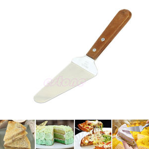 Stainless Steel Pizza Spatula With Wooden Handle Triangular Cake Steak Cheese Serving Utensil Oven Safe Hand Wash Only - Product Image 4