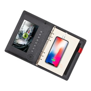 12000mAh Video Powerbank cuero Tapa dura A5 funda para portátil de hojas sueltas con grabación de pantalla de 7 pulgadas y comprobación de imágenes - Product Image 5