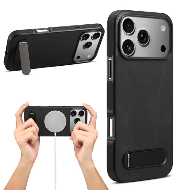 Denior PU Skin-friendly Magnetic Wireless Charging Horizontal Stand Phone Case, Compatible with Apple 17/16/15/14/13 Series