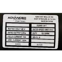 Kit Motor SepEx 48V/3,8 kW DC ZQS48-3.8-T untuk kereta Golf listrik baru