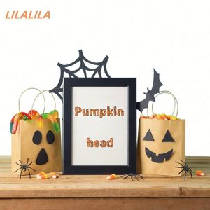 Bolsa de Papel Kraft Plegable Personalizada con Impresión de Logotipo para Regalos, Fiestas, Comida para Llevar, Compras, Halloween - Product Image 4