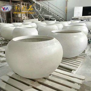 Nuevos Materiales de Construcción de Piedra, Maceta Redonda de Cemento GRC, Hormigón de Alto Rendimiento Resistente a la Corrosión para Centros Comerciales y Cafeterías - Product Image 4