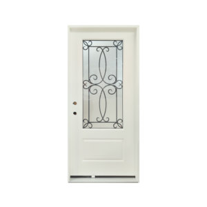 Puerta Exterior Moderna de Fibra de Vidrio Blanca Precolgada de 36x80, Material Compuesto, Puerta de Apartamento con Prevención de Incendios - Product Image 2