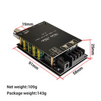 WUZHI AUDIO ZK-XPS 150Wx2 haut-parleur amplificateur carte son Module 2.0 double canal StereoTDA7498E dissipateur de chaleur