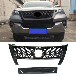 Calandre modifiée calandre noire de Lexus 570 Design noir pièces de rechange automobiles pour <span class=keywords><strong>Toyota</strong></span> <span class=keywords><strong>Fortuner</strong></span> 2016 <span class=keywords><strong>2017</strong></span> 2018 2019 - Product Image 6
