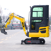 Mini-excavatrice de 1,0 tonne, excavatrice compacte sur chenilles, excavatrice de 2 tonnes, 3,5 tonnes, petite machine de terrassement, excavatrice hydraulique pour l'aménagement paysager