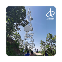Torre de Transmisión de Telecomunicaciones por Radio y Microondas Autoportante de Acero Galvanizado de 60 m y 4 Patas
