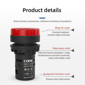 Indikator LED plastik ekonomis hijau merah 12v 24V 220V lampu sinyal <span class=keywords><strong>pilot</strong></span> Terminal 2 Pin dengan 8mm 12mm 16mm 22mm - Product Image 4