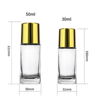 Logo personnalisé 30ml 50ml or argent noir verre huile essentielle parfum rouleau bouteille vide sur bouteille avec boule en métal